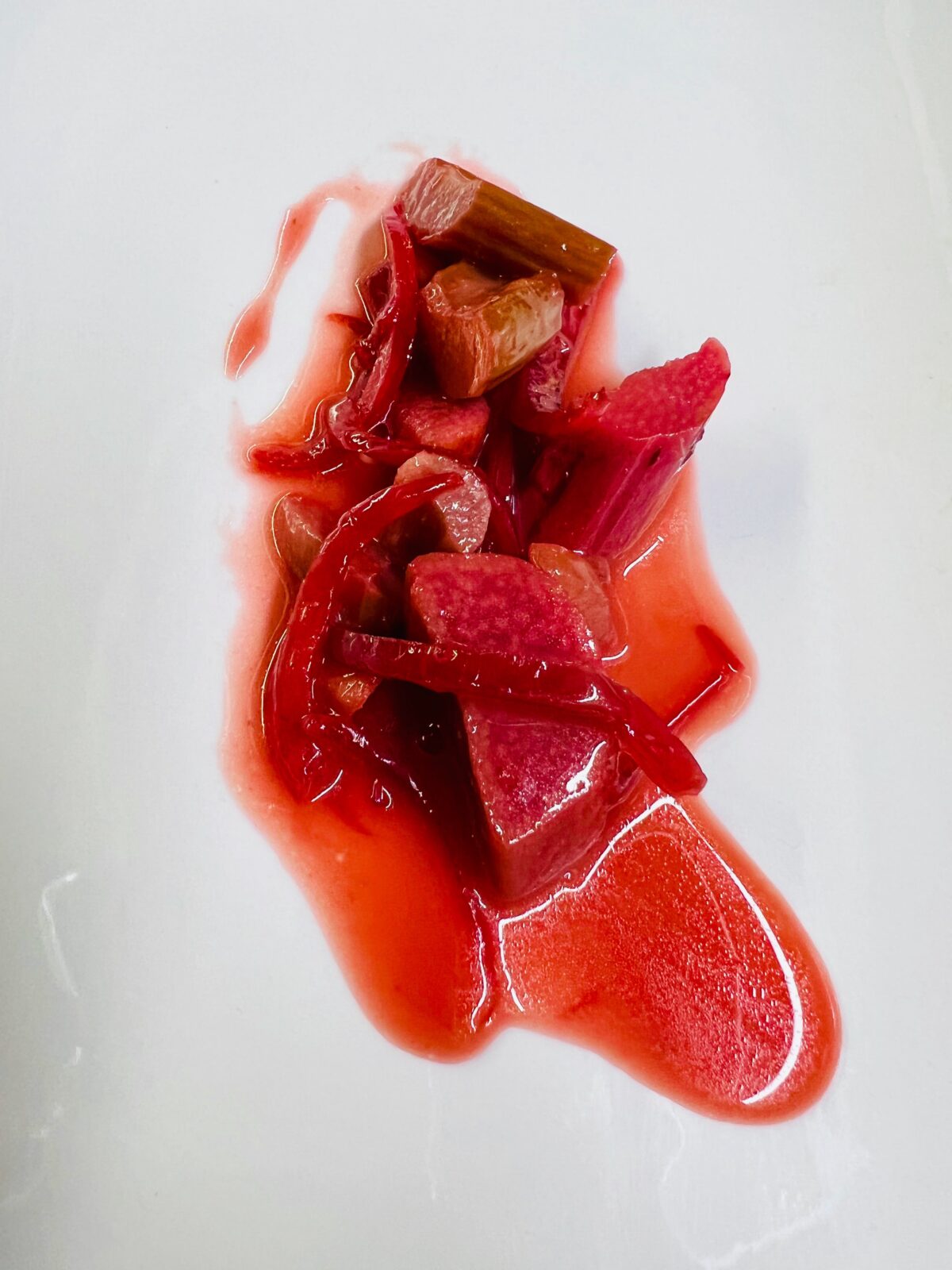 fermented rhubarb, pickled onions, butter
